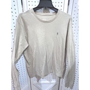 Polo Ralph Lauren Men's Long Sleeve Crew Neck T-Shirt Tan Size S